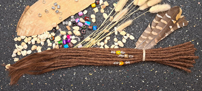 Dread Extensions Haselnussbraun 45-50cm zum Flechten