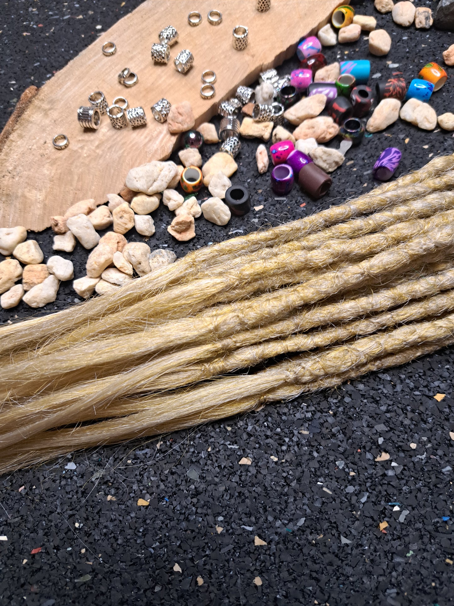 Synthetische Dreads Single Ended 50cm Blond Mix