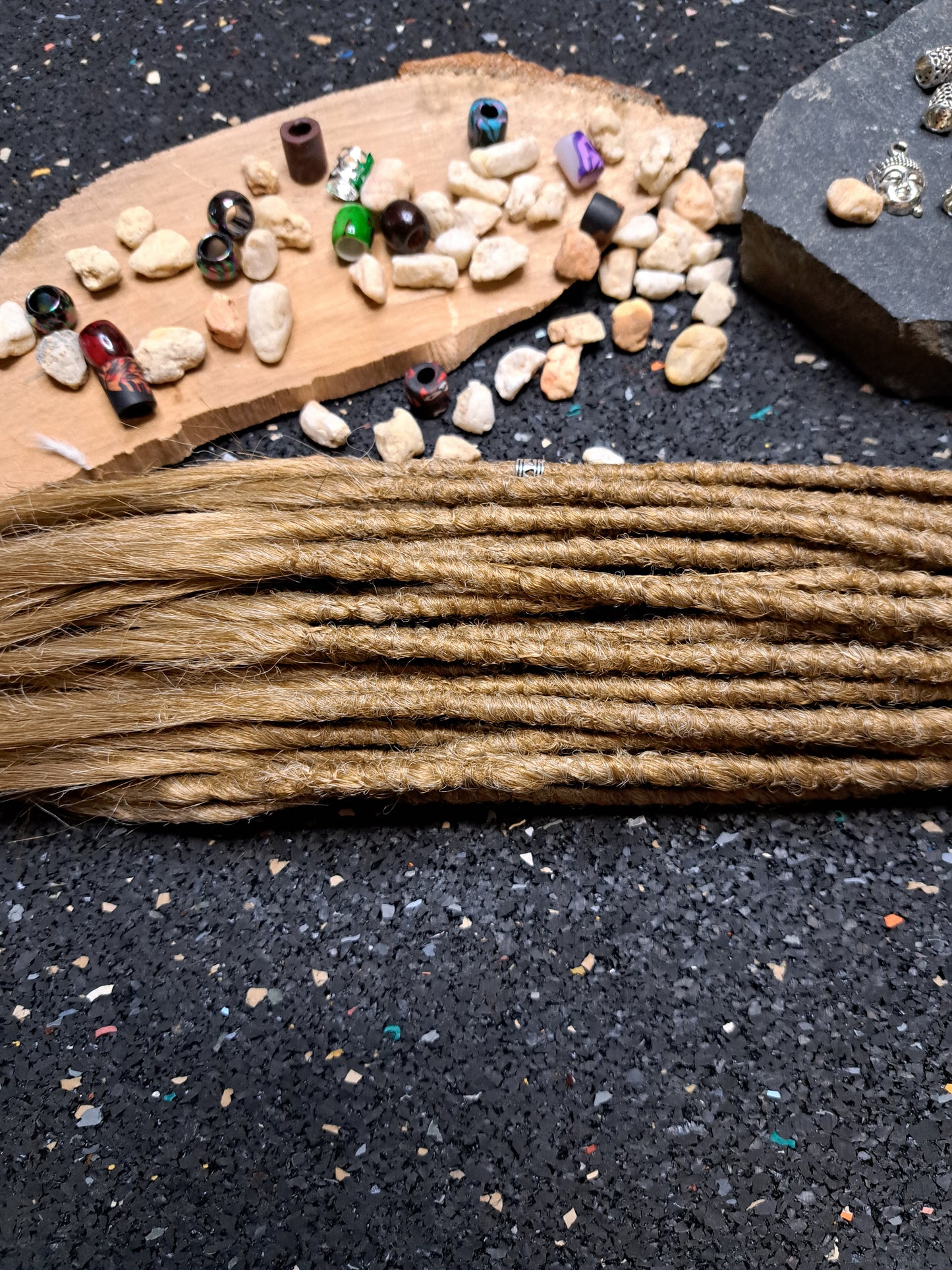 Synthetische Dreads Double Ended 50cm Hellbraun