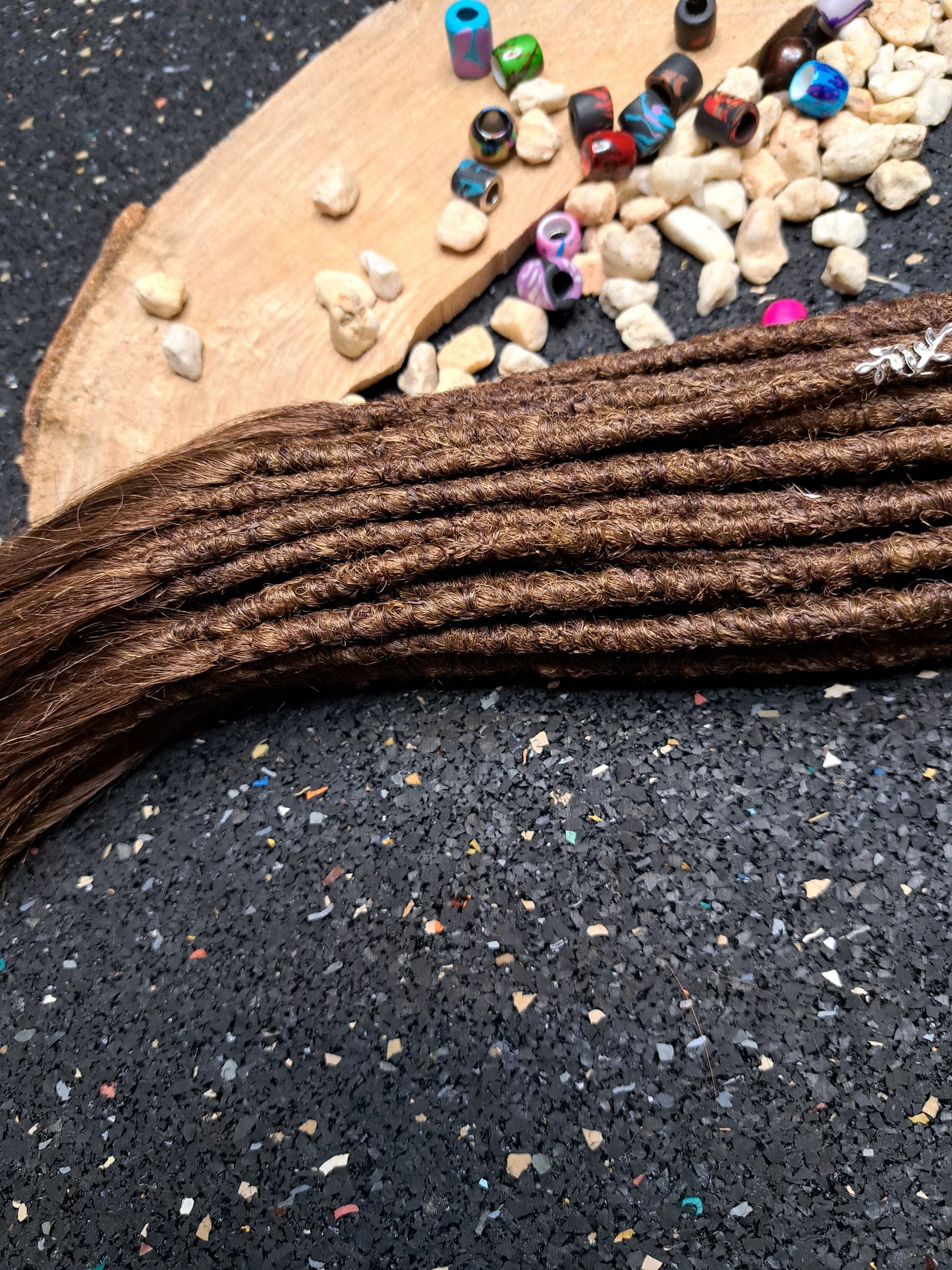 Synthetische Dreads Double Ended 50cm Haselnuss